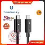 Thunderbolt 3 to Thunderbolt 3 cable 1M long 40GB charging 100W PD Display. For Macbook iMac, Mac st