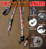 MarlBoro 7in1 Survival Camping Lanyard Multifunction Tool
