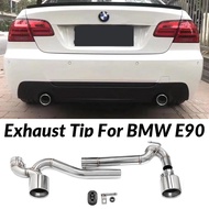 Car Accessories Double Exhaust Tip For BMW E90 E92 320i 318i Exhaust Pipe Stainless Steel Muffler Ti
