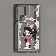 Samsung S25 Ultra S24 FE S24 Ultra Fashion Chanel Style Molly Hard Transparent Space Case for Samsun