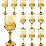 Multi-Color Vintage Wine Glasses 24/12/6/1pc - 7oz Shatterproof Champagne Cups, Crystal Texture Reus
