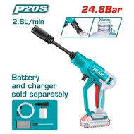 TOTAL เครื่องฉีดน้ำ แรงดัน ไร้สาย 20 โวลท์ [ 24.8 บาร์ ] รุ่น TPWLI2036 [ Cordless Pressure Washer ]