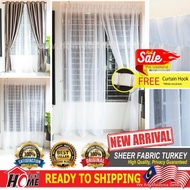 VALENCIA Blackout Thermal Curtain / Langsir Tebal / Grommet Top / French Pleat / Width 140cm / 200cm