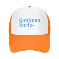 Goldman Sachs Logo Adult Grid Net Hat Trucker Men's Women's Flat Brim Baseball Cap High-Stiff Mesh  