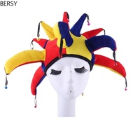 BERSY Party Costume Hat, Cosplay Multicolor Clown Hat,  Stage Performance Funny Colorful Funny Clown