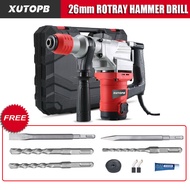 XUTOPB 1450W Heavy Duty Chipping Gun 26mm Rotary Hammer Drill Concrete Breaker Chipping Hammer Chipp