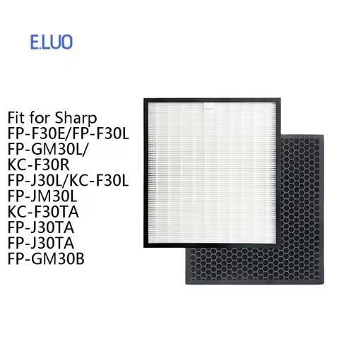 Replacement Filter Set for Sharp FP-F30A FP-H30A FP-JM30A-B Air Purifiers FZ-F30HFE, FZ-F30DFE