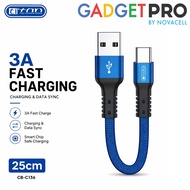 Titan 25cm 3A Fast Charging Short Cable USB Data Cable Micro USB Type C USB-L USB-IP Compatible