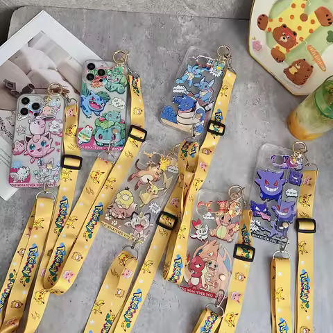Gengar Case Wrist Strap Ornament For Vivo Y75 Y33 Y55 T1 Y52T Y55s Y76 Y83 Y81 V11 X21s V20 V21 V25 