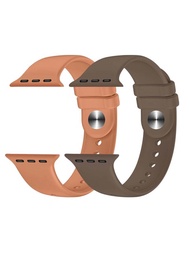 2入組運動手環，適用於Apple Watch 38mm 40mm 41mm 42mm 44mm 45mm 49mm，彩色多用途軟料防水手帶，適用於Apple Watch Apple Watch Series 9 Ultra 8 7 6 5 4 3 2 1 SE 女士男士