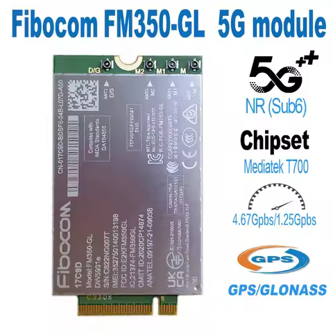 WDXUN for FM350-GL DW5931e 5G M.2 Module For Latitude 7440 Latitude 5531 9330 3571 Laptop 5G Solutio