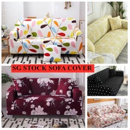 SG *1/2/3/4 Seater Sofa Cover/ Sofa Cover L Shape/Sofa Cover Protector/sofa cover cushion &amp; covers/Free 1 pillow cover