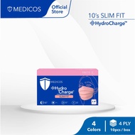 MEDICOS (10pcs) Slim Fit 165 HydroCharge™ 4ply Surgical Face Mask (Assorted Color) - 1 Box