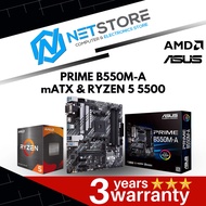 PWP ASUS PRIME B550M-A mATX MOTHERBOARD &amp; AMD RYZEN 5 5500 PROCESSOR