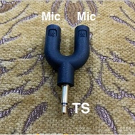 Splitter Audio Shape Y 3.5mm mic & Mic for laptop smartphone mp3