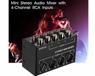 mini kontrol stereo amplifier mixer input output rca 4 ch channel