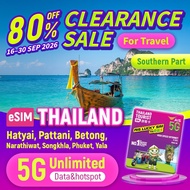 [Clearance Sale | Exp 30 Sep] AIS Thailand eSIM 5G Unlimited Data & Hotspot for Travel Southern Part