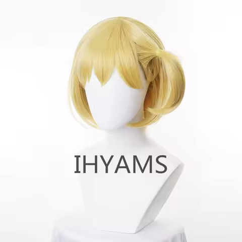 Hitoka Yachi Wig Yachi Hitoka Cosplay Wig Short Light Golden Synthetic Hair Styled Wig + Wig Cap