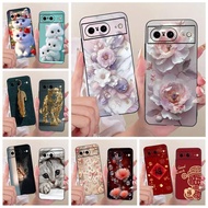 For Google Pixel 8 Case Pixel8 Pro Colorful Flowers Painted Cover Soft TPU Phone Case For Google Pix