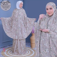 Mukena Traveling Azella 2in 1 Resliting Dewasa Paracute Premium Jumbo terbaru 2025 Anti AIr Free Tas