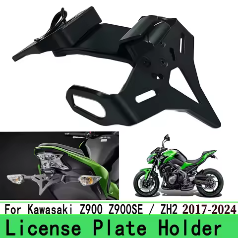 Motorcycle Rear License Plate Mount Holder Turn Signal Lights For KAWASAKI Z900 z900SE / ZH2 2017-20