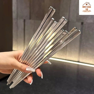 Set 5 đôi đũa inox 316 Chockmen đầu đũa có độ ma sát chống trơn trượt khi gắp đồ ăn đũa sạchvô trùng
