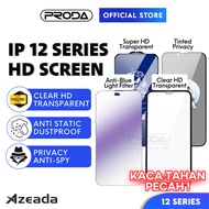 AZEADA Tempered Glass For IP 12 Series Screen Protector Privacy Anti Spy HD Tinted 9D Templet Kaca