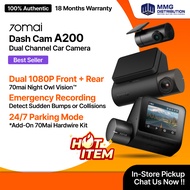 70mai A200 Dual Channel Dash Cam 70mai Dash Cam | 1080P Full HD+ Front + Rear | Night Vision Car Cam