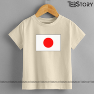 TEE STATION KAOS ANAK BENDERA JEPANG JAPAN FLAG LUCU KIDS T-SHIRT FASHION CEWEK PEREMPUAN KATUN PREM