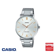 CASIO นาฬิกาข้อมือ CASIO รุ่น MTP-VT01D-7BUDF วัสดุสเตนเลสสตีล สีขาว