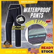 🔥SUPER FAST DELIVERY🔥 SELUAR HUJAN 2 LAYER TEBAL RAIN PANT MOTORCYCLE THICK DOUBLE RIDER WATERPROOF