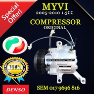 PERODUA MYVI OLD MODEL 2005-2010 YEAR 1.3CC 4PK ORIGINAL DENSO ND COMPRESSOR/ KOMPRESOR (CAR AIRCOND