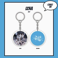 GANTUNGAN HOLOGRAM KEYCHAIN IZNA BEEP REVERSIBLE KEYCHAIN KPOP KEYCHAIN UNOFFICIAL JEEMIN SARANG SAE