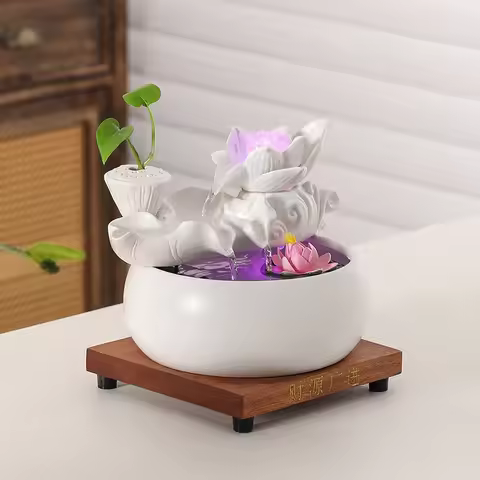Flowing Water Ornament Home Living Room Office Desktop System Landscape Feng Shui Ball Fountain