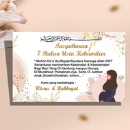 Print 4 MONTH / 7 MONTH PREGNANCY TASYAKURAN CARDS / STICKERS w3