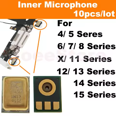 10Pcs Microphone For iPhone 11 12 13 14 15 Pro Max X XS XR 7 8 Plus SE ipad 3 4 5 internal MIC Speak