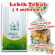OPP Idul Fitri / Plastik Toples Kue Lebaran Plastik OPP untuk 3 Toples Kue Kering 1/2 kilo
