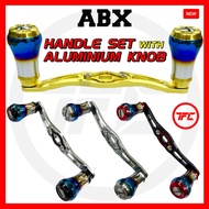 ABX Custom Aluminum / Carbon Handle Set With Knob Baitcasting Reel BC Baitcast Gomexus