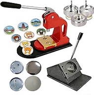 Badge Maker Machine - 0.98-1.97 Inch Badge Press + Magnet Maker, Includes Circle Cutter & Cutting Ma