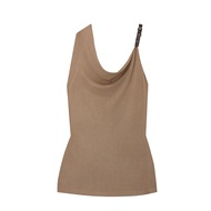 STUDIO UNKNOWN - June Leather Strap Top เสื้อกล้ามคอถ่วงตกแต่ง สายหนังปรับระดับได้