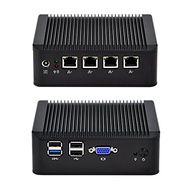 Qotom-Q190G4U-S02 Mini PC Firewall Router Quad Core Intel J1900 Support Linux (8G RAM + 256G SSD)