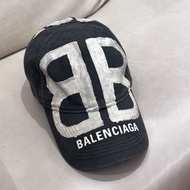 巴黎世家 Balenciaga bb噴漆 老帽 黑白配色 有夜光
