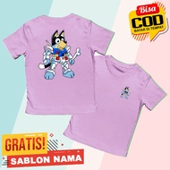 BLUEY GUNDAM MOTIF CHILDREN'S T-SHIRT FRONT AND BACK