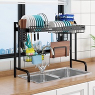 Telescopic Kitchen Shelf Above Sink Household Drain Dish Rack Stainless Steel Sink Dish Storage Rack