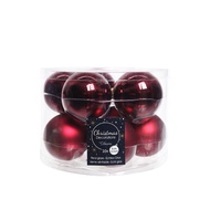 9140339 Oxblood Baubles glass (⌀ 6 cm) - Decoris Christmas Bauble ลูกบอลตกเเต่งต้นคริสต์มาส