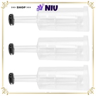 NIU 3pcs Homebrew Air Lock, Silicone Grommet Transparent Fermentation Air Lock, Durable Cap Included