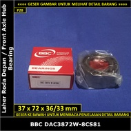Front Wheel Bearing Toyota Great Corolla AE101 EE100 1991-1995 BBC DAC3872W-8CS81 Front Axle Hub Bea