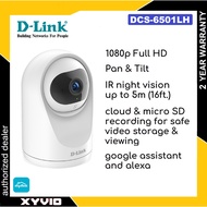 D-LINK DCS-6501LH 256GB micro SDCompact Full HD Pan & Tilt Wi-Fi Camera, Free Cloud Recording, 2 way