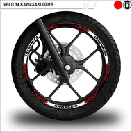 MOTORCYCLE WHEEL VARIATION STICKER Ring 14 ALL kawasaki 0001B