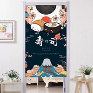 Japanese width 140CM Door Curtain with rod Set Hanging Half divide 120 180 Modern living room entryway Toilet Kitchen Partition Full Door Curtain pole doorway Height 200CM Curtain